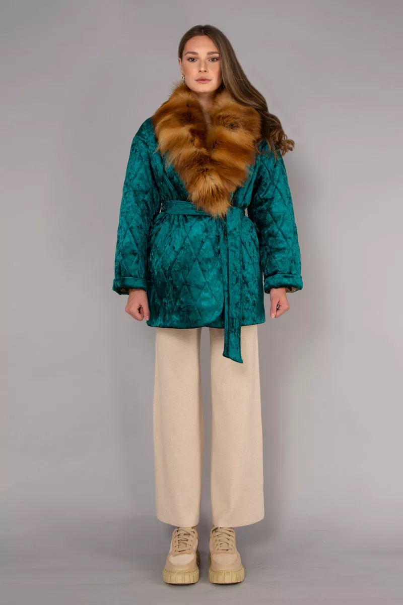 Куртка стеганая с мехом ПС-44 и цвет  фото